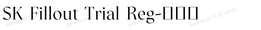 SK Fillout Trial Reg字体转换